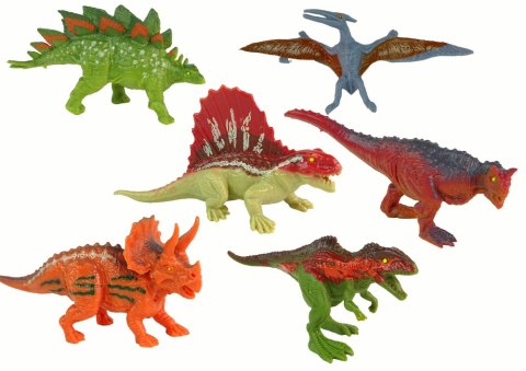 LEAN Toys Zestaw Figurki Dinozaury 6 sztuk Kolorowe LEAN Toys Zestaw Figurki Dinozaury 6 sztuk Kolorowe