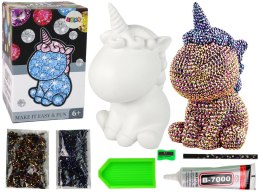 LEAN Toys Zestaw Jednorożec DIY Diamenty Kryształki Brązowy