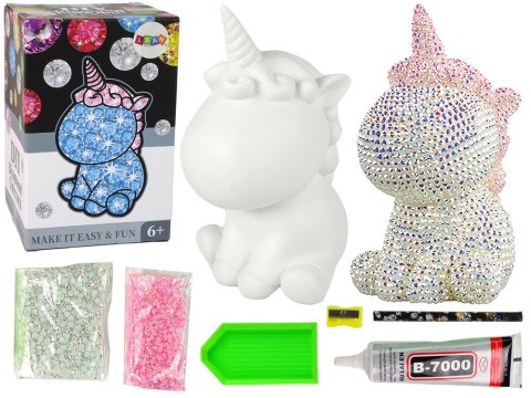LEAN Toys Zestaw Jednorożec DIY Diamenty Kryształki Różowy LEAN Toys Zestaw Jednorożec DIY Diamenty Kryształki Różowy