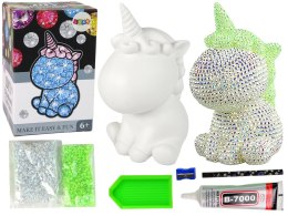 LEAN Toys Zestaw Jednorożec DIY Diamenty Kryształki Zielony