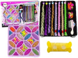 LEAN Toys Zestaw Koralików Do Włosów i Biżuterii Kolorowy