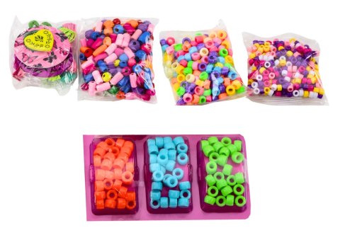 LEAN Toys Zestaw Koralików W Słoiku Do Tworzenia Biżuterii 3w1 LEAN Toys Zestaw Koralików W Słoiku Do Tworzenia Biżuterii 3w1