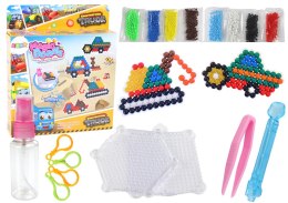 LEAN Toys Zestaw Koralików Wodnych DIY Magiczne Koraliki 8 Kolorów Pojazdy Budowlane