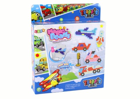 LEAN Toys Zestaw Koralików Wodnych DIY Magiczne Koraliki 8 Kolorów Środki Transportu LEAN Toys Zestaw Koralików Wodnych DIY Magiczne Koraliki 8 Kolorów Środki Transportu