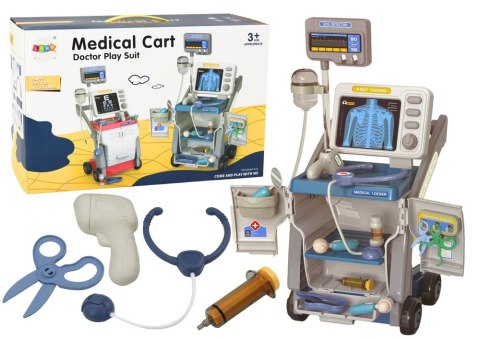LEAN Toys Zestaw Małego Doktora Stetoskop Światła Niebieski LEAN Toys Zestaw Małego Doktora Stetoskop Światła Niebieski