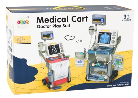 LEAN Toys Zestaw Małego Doktora Stetoskop Światła Niebieski LEAN Toys Zestaw Małego Doktora Stetoskop Światła Niebieski