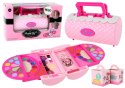LEAN Toys Zestaw Piękności Do Makijażu W Kuferku Cienie Do Powiek Różowy