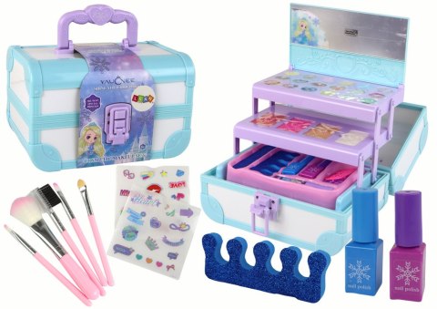 LEAN Toys Zestaw Piękności Kosmetyki Makijaż Robienie Paznokci Niebieski Kuferek LEAN Toys Zestaw Piękności Kosmetyki Makijaż Robienie Paznokci Niebieski Kuferek