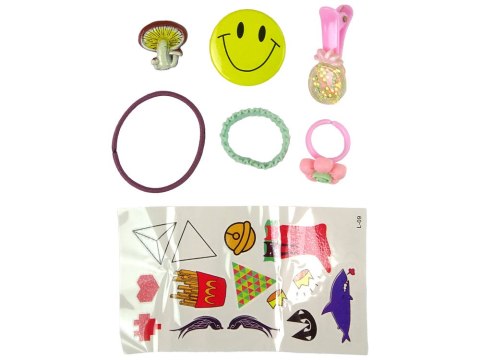 LEAN Toys Zestaw Piękności w Kuferku Cienie Lakiery Różowy Biały LEAN Toys Zestaw Piękności w Kuferku Cienie Lakiery Różowy Biały