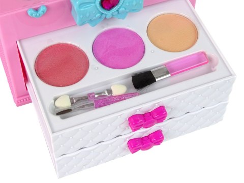 LEAN Toys Zestaw Piękności w Walizce Różowy Biały LEAN Toys Zestaw Piękności w Walizce Różowy Biały