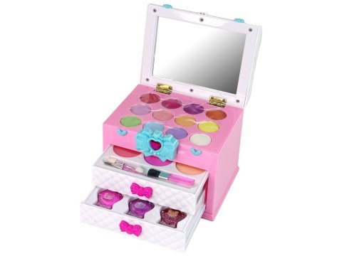 LEAN Toys Zestaw Piękności w Walizce Różowy Biały LEAN Toys Zestaw Piękności w Walizce Różowy Biały