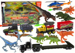 LEAN Toys Zestaw Pojazdów Duży Helikopter Dinozaury 8 Szt.