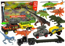 LEAN Toys Zestaw Pojazdów Helikopter Dinozaury 8 Sztuk Kolorowe