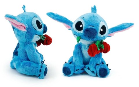 Disney maskotka pluszowa Stitch z różą 25cm Disney maskotka pluszowa Stitch z różą 25cm