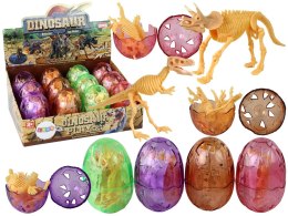 LEAN TOYS Otwierane Jajo Dinozaura Figurka Żółta 4 Kolory 9 cm