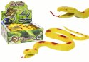 LEAN TOYS Sztuczny Gumowy Wąż Żółty z Czerwonymi Łatkami Strukturalny