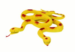 LEAN TOYS Sztuczny Gumowy Wąż Żółty z Czerwonymi Łatkami Strukturalny