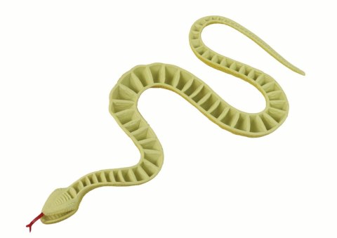 LEAN TOYS Sztuczny Gumowy Wąż Żółty z Czerwonymi Łatkami Strukturalny LEAN TOYS Sztuczny Gumowy Wąż Żółty z Czerwonymi Łatkami Strukturalny