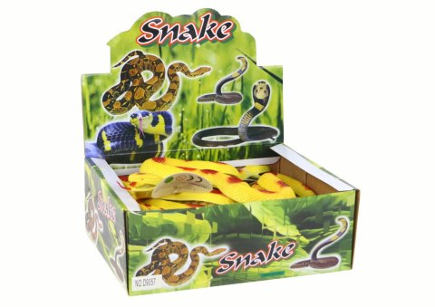 LEAN TOYS Sztuczny Gumowy Wąż Żółty z Czerwonymi Łatkami Strukturalny LEAN TOYS Sztuczny Gumowy Wąż Żółty z Czerwonymi Łatkami Strukturalny