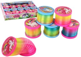 LEAN TOYS Tęczowa Sprężyna Z Efektem Świetlnym Motyw Jednorożców