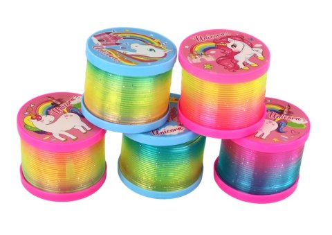LEAN TOYS Tęczowa Sprężyna Z Efektem Świetlnym Motyw Jednorożców LEAN TOYS Tęczowa Sprężyna Z Efektem Świetlnym Motyw Jednorożców
