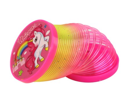 LEAN TOYS Tęczowa Sprężyna Z Efektem Świetlnym Motyw Jednorożców LEAN TOYS Tęczowa Sprężyna Z Efektem Świetlnym Motyw Jednorożców