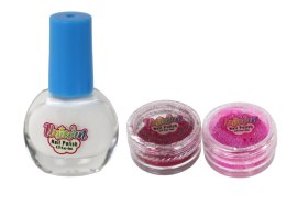 LEAN TOYS Zestaw Piękności Lakiery Do Paznokci Sypki Brokat Szablony