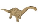 LEAN Toys Drewniane Puzzle Przestrzenne 3D Brontozaur Składanka Edukacyjna 38 Elementów