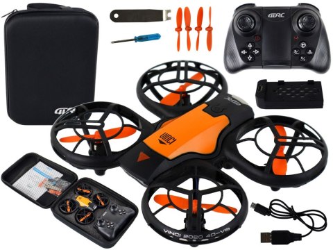 LEAN Toys Dron Zdalnie Sterowany Światła Pokrowiec Pomarańczowy LEAN Toys Dron Zdalnie Sterowany Światła Pokrowiec Pomarańczowy