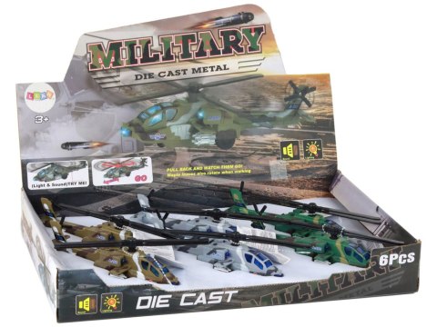 LEAN Toys Helikopter Wojskowy Śmigłowiec Militarny Aluminiowy Mix Dźwięk Światła LEAN Toys Helikopter Wojskowy Śmigłowiec Militarny Aluminiowy Mix Dźwięk Światła