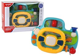 LEAN Toys Interaktywna Kierownica Niebieska Symulator Jazdy Wielofunkcyjna