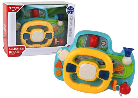 LEAN Toys Interaktywna Kierownica Niebieska Symulator Jazdy Wielofunkcyjna LEAN Toys Interaktywna Kierownica Niebieska Symulator Jazdy Wielofunkcyjna