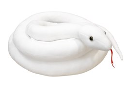 LEAN Toys Maskotka Pluszowa Wąż Biały 110 cm