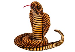 LEAN Toys Maskotka Pluszowa Wąż Kobra Królewska Brązowa 100 cm