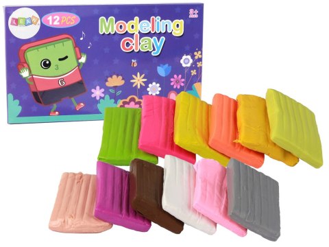 LEAN Toys Modelina 12 Kolorów Pastelowe Żywe Kolory Mix Zestaw LEAN Toys Modelina 12 Kolorów Pastelowe Żywe Kolory Mix Zestaw