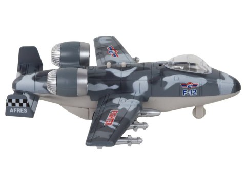 LEAN Toys Myśliwiec Z Napędem Samolot Moro Wojskowy Odrzutowiec LEAN Toys Myśliwiec Z Napędem Samolot Moro Wojskowy Odrzutowiec
