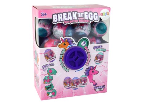LEAN Toys Pękające Jajo Brokatowe Jednorożec Losowanie Kolorowe Skorupa 12 ele. LEAN Toys Pękające Jajo Brokatowe Jednorożec Losowanie Kolorowe Skorupa 12 ele.
