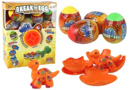 LEAN Toys Pękające Jajo Dinozaurów Losowanie Kolorowe Skorupa 12 ele.