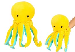 LEAN Toys Pluszowa Maskotka Ośmiornica Żółta Pacynka 25 cm