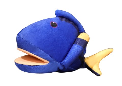 LEAN Toys Pluszowa Maskotka Rybka Niebieska Pacynka 25 cm LEAN Toys Pluszowa Maskotka Rybka Niebieska Pacynka 25 cm