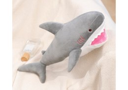 LEAN Toys Pluszowy Rekin Maskotka Przytulanka 40cm Szary