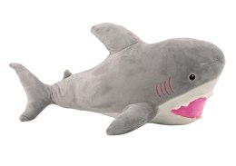LEAN Toys Pluszowy Rekin Maskotka Przytulanka 50cm Szary