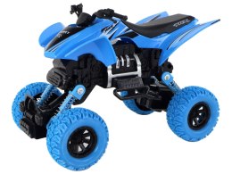LEAN Toys Pojazd Terenowy Pchacz Quad XC Gumowe Koła Niebieski