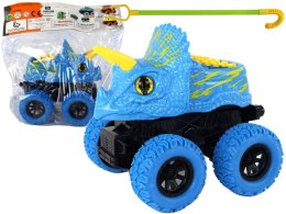 LEAN Toys Pojazd Terenowy Pchacz Triceratops Gumowe Koła Niebieski