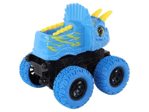 LEAN Toys Pojazd Terenowy Pchacz Triceratops Gumowe Koła Niebieski LEAN Toys Pojazd Terenowy Pchacz Triceratops Gumowe Koła Niebieski
