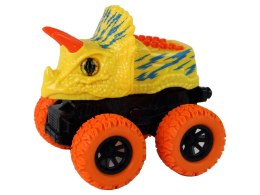 LEAN Toys Pojazd Terenowy Pchacz Triceratops Gumowe Koła Żółty