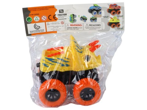 LEAN Toys Pojazd Terenowy Pchacz Triceratops Gumowe Koła Żółty LEAN Toys Pojazd Terenowy Pchacz Triceratops Gumowe Koła Żółty
