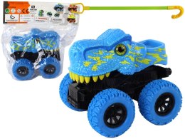 LEAN Toys Pojazd Terenowy Pchacz Tyranozaur Rex Gumowe Koła Niebieski