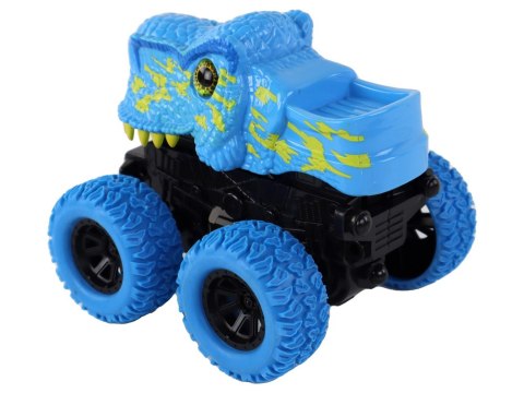 LEAN Toys Pojazd Terenowy Pchacz Tyranozaur Rex Gumowe Koła Niebieski LEAN Toys Pojazd Terenowy Pchacz Tyranozaur Rex Gumowe Koła Niebieski