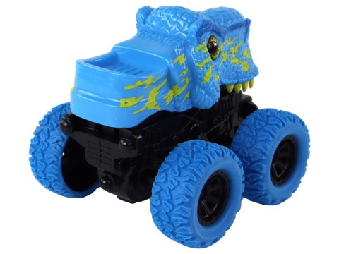 LEAN Toys Pojazd Terenowy Pchacz Tyranozaur Rex Gumowe Koła Niebieski LEAN Toys Pojazd Terenowy Pchacz Tyranozaur Rex Gumowe Koła Niebieski